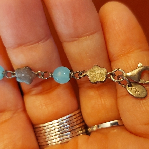 Sterling bracelet with plastic beads - Picture 7 of 10